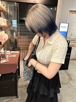 ノラ ヘアーサロン(NORA HAIR SALON) 【大久保】ブリーチ2回ホワイトシルバーブルーエンドカラー