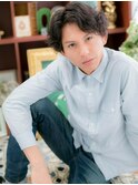■くすみブルーコンマバングランダムパーマ15上尾20代30代40代