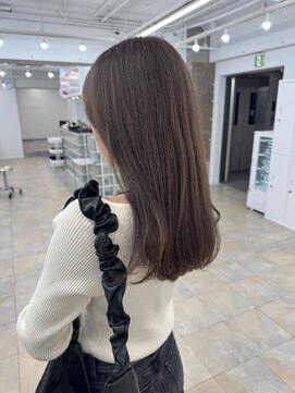 ディジョン 自由ヶ丘(Dijon) 韓国顔まわりレイヤーカットグレージュオリーブベージュブラウン