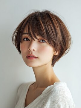 ロディーナコク 大口 新子安(rodina.coc) 着物ヘア/ダークアッシュ/ミディアムレイヤーカット/大口子安