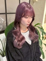 アンニュ(annuy)&nbsp;ラベンダーピンク 韓国ヘア レイヤーカット 艶髪 ブリーチ