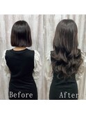 アッシュブラウン＃シールエクステ＃大人ダークカラー#梅田
