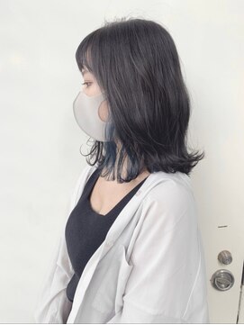 ジーナ 博多(Zina) 【Zina】ロブヘア/Aラインボブ/ブルーグレージュ/20代30代40代