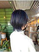ブルーグレー系、マッシュウルフ