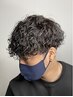メンズカット+波巻きスパイラルパーマ￥13000