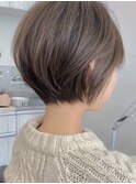 前髪あり小顔つや髪顔まわり簡単スタイリングショートボブヘア