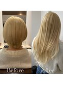 20代 30代 40代 ロング エクステ ミルクティーアッシュ モテ髪