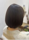 透明感グレージュ×伸ばしかけショート/ボブ/髪質改善/柏