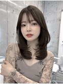 韓国ワンカール/女性らしいブラウンカラーケアカラー上野