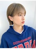 ミニボブ/ボブ/オリーブベージュ/似合わせカット/20代３０代