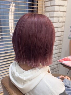 アドラーブル けやき通り店(adorable) 10代20代30代40代韓国ヘアブリーチ艶ピンクヘアカラー