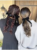 リボンヘアセット