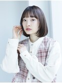 【中野葵穂】顔周りレイヤー レイヤーボブ ベージュカラー