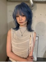 ノラ シンディ(NORA CYNDY) 寒色系カラー ブルーサファイア ブルーカラー ハッシュカット