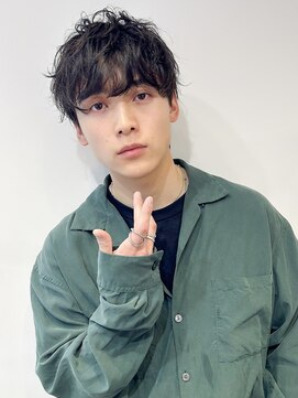 レトン 銀座(leton) フェザーパーマ/シャドウパーマ/センターパート/メンズ