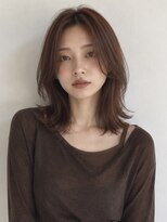 ハナレ(hanare) 髪質改善で魅せる、揺れる暗髪ミディ/清洲/髪質改善/清須