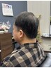 メンズカット+白髪ぼかし+シェービング+眉毛カット