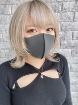 リアイス(Re:ICE) ミニウルフ/くすみブルー/流れるレイヤー/インナーハイライト