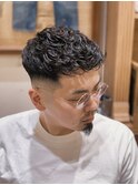 メンズカット×ニュアンスパーマ スキンフェードカット