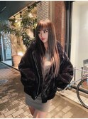 ＃ギャル＃バレイヤージュ＃nuts＃サロンモデル＃名古屋美容室