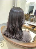 ラベンダーベージュ/艶髪/ミディアムヘア【横浜】w