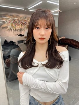 ロンド マーレ 天神大名店(Lond mare) イメチェン/チェリーブラウン/フェミニン/ダークアッシュ/束感