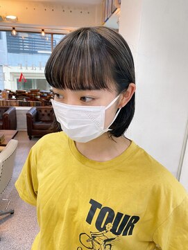 ヘアー アレス(hair ales) 前髪カット　ハイライト　オン眉