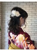 ゆるふわハーフアップ