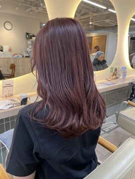 テトラ バイ ネオリーブ 横浜西口店(tetra by neolive) 横浜★ピンクブラウン ロング ピンクベージュ