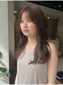 ナチュラルブラウン透明感カラーワンカラーポイントカラー/今枝