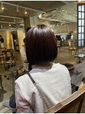 ピンクブラウンボブ