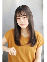 ヘアー シュプール(hair SPUR) 透け感バングのナチュラルストレート