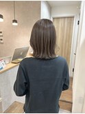 似合わせレイヤーボブ細めハイライトグレージュ