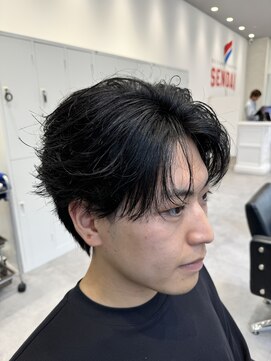 オーシャントーキョー 仙台(OCEAN TOKYO) ニュアンスフェザーパーマ黒髪ショート