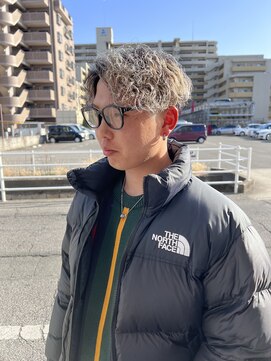 髪屋 紬 メンズ/メンズパーマ/メンズカット/ホワイトメッシュ