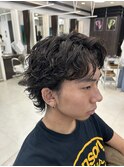 センターパートウルフ/ツイストスパイラル