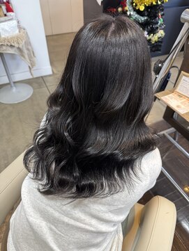 アヴァンス 北花田店(AVANCE) ＊艶々ブルーブラック/髪質改善/お色気ミディ