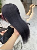 ミディアムヘア暗めカラー/デザインカラー/フェイスフレーミング