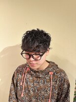 ヘアーグロウ シャドウパーマメンズメッシュメンズパーマ波巻きパーマ韓国ヘア