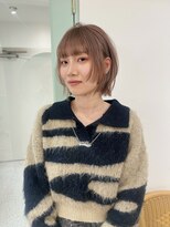 ムジャク(MUJAK)&nbsp;福岡　久留米　ボブウルフ　ハイトーン　ミルクティーベージュ