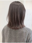 say.レイヤーアッシュオリーブ地毛風ストレートスモーキーカラー