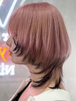 ボヤージュニケ(Voyage Nike)&nbsp;ピンクベージュ×エンドカラー×くびれマッシュウルフ