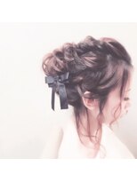 ヘアアンドメイク サファイア(Hair and Make SAPPHIRE) 結婚式バージョン☆ナミナミウェーブからの編み込み風アップ☆