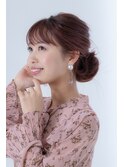 2次会♪お呼ばれにも♪大人上品小顔フェミニンシニヨンアレンジ