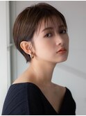 マッシュショート 大人可愛いショートヘア 艶カラー 30代40代