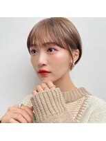 ガーデン オオタカノモリ(garden otakanomori)&nbsp;ショートボブ×小顔ヘア×ツヤ髪スタイル×ベージュカラー