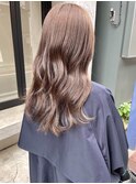 【松本咲花】ブリーチなしチョコレートベージュカラー/艶カラー