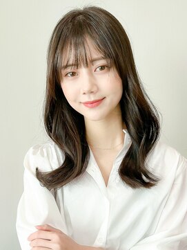 レア 表参道(L'ea) 黒髪クラゲヘアーオリーブグレー小顔ココアベージュ