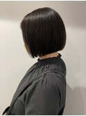 前下がりボブ ぱつっとショートボブ つや髪