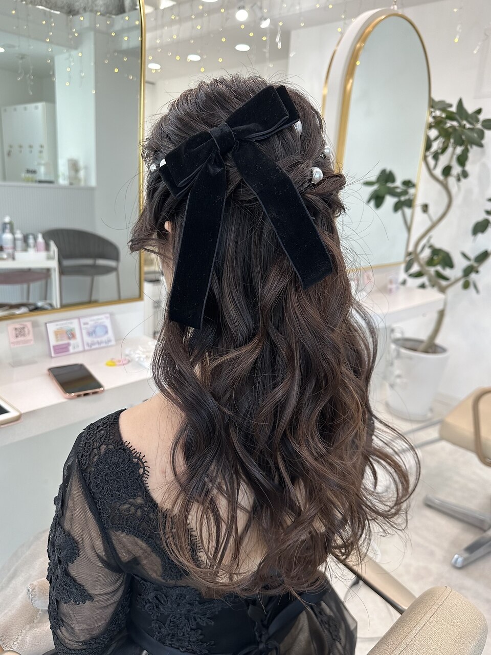ハーフアップ☆ヘアアレンジ☆結婚式アレンジ☆ヘアセット：L199553289